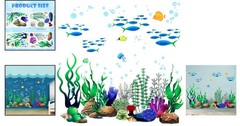 Underwater Sea Creatures Wall Decals 4 Sheets Included