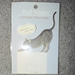 Field Point CAT Series Brown Tabby Cat Wall Sticker Small Paper Japan