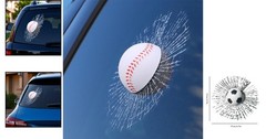 3D Prank Broken Glass Car Sticker Self Adhesive Vinyl Decor