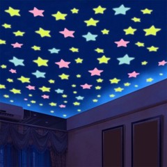 Wall,Dark,Glow,Luminous,Stars,Stickers,3d,Kids,Bedroom,Decor,Fluorescent