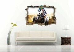 ATV Quad Racing All Terrain Riding Quadricycle 3D Wall Sticker Vinyl Decal Mural