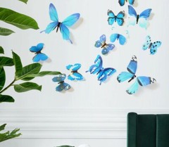 3D Butterfly Wall Decals Removable Sticker Kids Art Nursery Decor Magnets 12Pcs