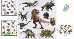 Transform Any Room with 3D Watercolour Dinosaur Wall Stickers – 11 Pieces