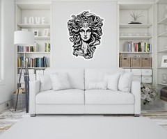 Medusa Sticker Wild Hair Snakes Folk Lore Myth Sexy Small Large Decal Stickers