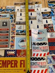Patriotic Sticker Lot – Charity Organizations – 140 Count – Various Sizes