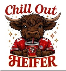 Chill out Heifer San Francisco Sticker Laptop Wall Mirror Cup Tumblr Locker Bin