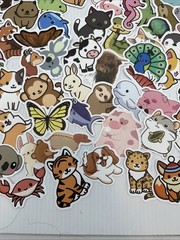 Lot Of 163 Random Small Animal Stickers Decals {HH}