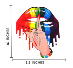 Lips Easy Iron on Sublimation Stickers Rainbow Skull Love Lips T-shirts (3 Pack)