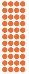 3/4″ Orange Round Vinyl Dots Stickers Color Coding Inventory 3/4 Inch Dot