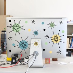 Atomic Starburst Wall Decals & Accents – Medium Set Of 50 – 12 Color Palettes