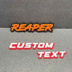 Custom Lazer Cut Car Acrylic Emblem Badge MULTI COLOR Customized Text Names