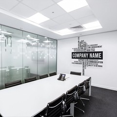 Custom Business Name Vinyl Wall Sticker – Customized Office Letter Sign Decor –