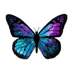 Butterfly Galaxy Purple Blue Sticker Labels (6) Card Gift Craft Paper Journal