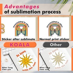 Koala Sublimation Sticker Paper Waterproof Matte White 25 Sheets 8.5×11 Outdoors