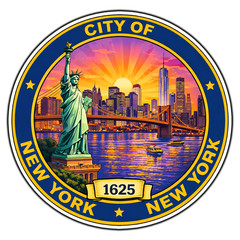 City Of New York 1625 Logo #1 Sticker Waterproof Vinyl Decal Die-Cut