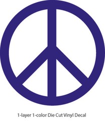 2″ – 24″ Peace Sign Die Cut Vinyl Decal Sticker – Made in USA Same Day Shipping
