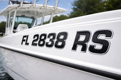 RAISED 3D BOAT REGISTRATION NUMBERS 3” DOMED MARINE DECALS NOT VINYL