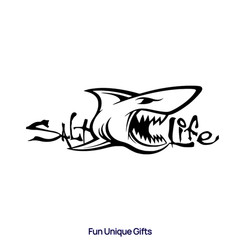 Salt Life Shark Vinyl Decal Sticker -Multiple Colors & Sizes- SHIPS FREE!