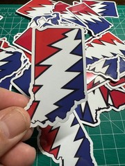 Indiana Stealie – Grateful Dead – Laminated Vinyl Sticker 2″x3″