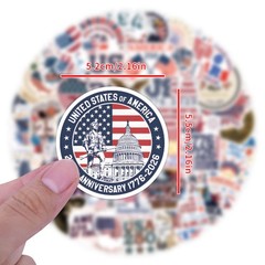 56Pcs 1776-2026America Anniversary Stickers Assorted Patriotic Decorative Decals