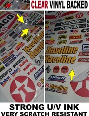 Clear Matte Vinyl Sticker Sheet 106-R/C MODEL Decal fits 1/24-1/16 Scale DIE CUT