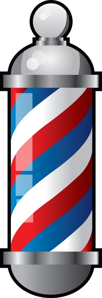 4″ Barber Pole Vinyl Decal | Outdoor Laminated Decal | Self Adhesive Sticker
