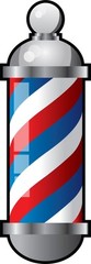4″ Barber Pole Vinyl Decal | Outdoor Laminated Decal | Self Adhesive Sticker