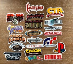 20 Playstation PSX Logo Stickers – White, Clear or Holographic -Waterproof Vinyl