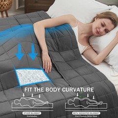 Weighted Blanket for Adults 20lbs, 88″x104″, King Size Cooling Heavy Throw Bl…