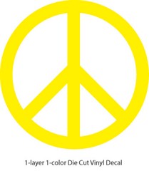 2″ – 24″ Peace Sign Die Cut Vinyl Decal Sticker – Made in USA Same Day Shipping