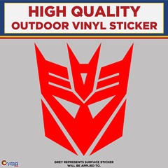 Decepticon Die Cut , High Quality Vinyl Sticker Decals