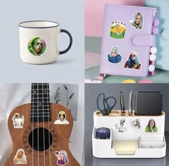 Billie Eilish Stickers 50pk Billie Random Mix Stickers Eilish Funny Cool Sticker