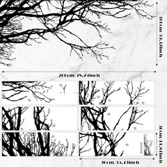 Boho Tree Wall Decals, Peel and Stick Waterproof Branch Design