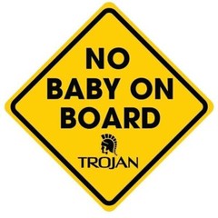 No baby on board Funny Sticker trojan indie 90s 2000s pop art dark nerd bebe