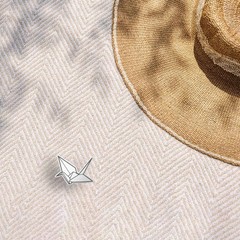 Origami Paper Crane Sticker – Cute Aesthetic Decal for Laptop & Water Bottle