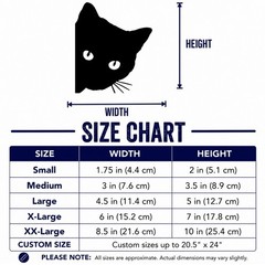 PEEKING CAT Decal Car Window Vinyl Sticker A Cute kitten peeking around a corner