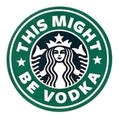 This might be vodka Sticker Decal funny pop art dark coffee