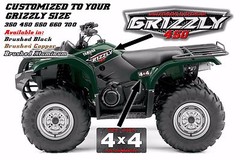 Yamaha Grizzly OEM ATV Tank Decal Graphic Sticker Kit 350 450 550 660 700 4×4