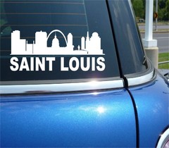 ST LOUIS MISSOURI CITY SKYLINE CITYSCAPE CAR WALL DECAL BUMPER STICKER