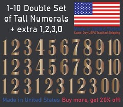 1-10 School Book Outdoor Vinyl Decal Numbers for Mailbox, Door, Address, Locker