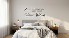 Love Without Quote Sticker Vinyl Wall Art Inspirational Saying Home Decor Decal