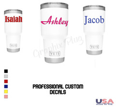 Custom Personalized Vinyl Lettering Name Decal Sticker Car Window Tumbler Flask