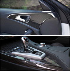 High Gloss 6D Black Carbon Fiber Vinyl Wrap Sticker with Air Release Bubb