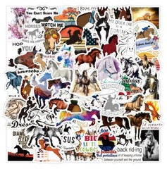 100pcs HORSE Stickers, Horse Merch,Water Bottle Laptop No Residue Stickers, #092