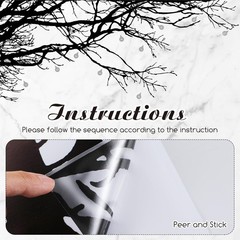 Boho Tree Wall Decals, Peel and Stick Waterproof Branch Design