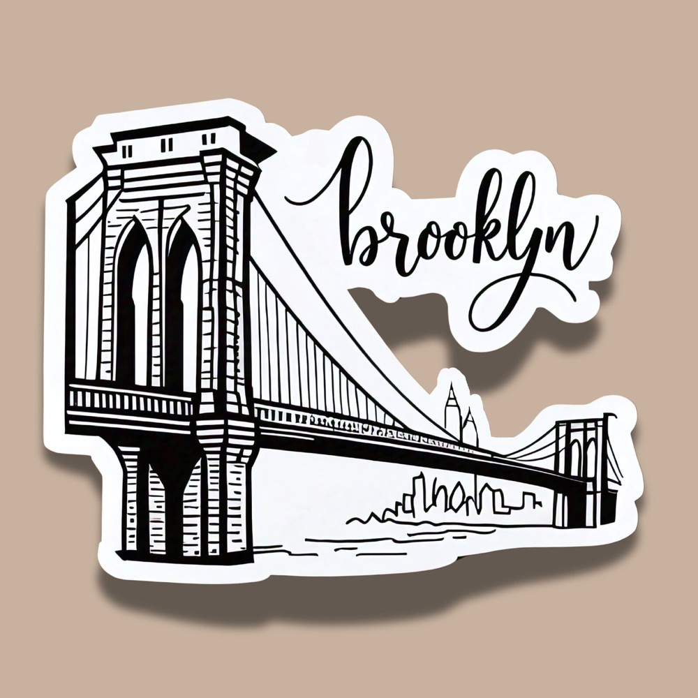Brooklyn Bridge NYC New York 3″ Vinyl Sticker