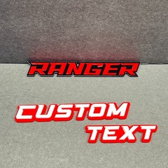 Custom Laser-Personalized Multicolor Name! Cut 3D Acrylic Emblem Badge for Car –