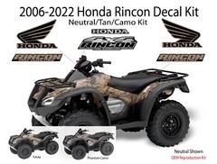 2003 2006 2008 2017 2022 OEM Honda Rincon 4×4 Decal kit Graphics Marks sticker