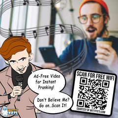 Ad-Free, Realistic 2X2In Fake Wifi Rick Roll QR Code Stickers 25 Pack. Best Bulk