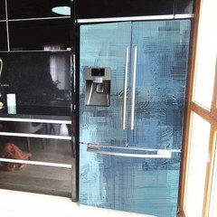 Kitchen Makeover Fridge Wrap Instant Appliance Refresh